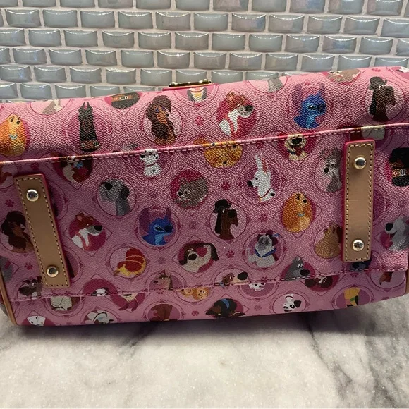 Dooney & Bourke Pink Disney dogs satchel - Picture 5 of 10